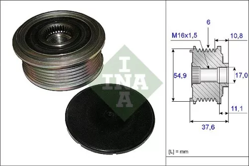 Vrijloopkoppeling van de dynamo Schaeffler INA 535 0123 10)