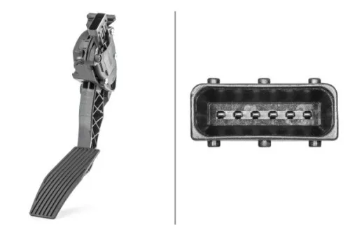 Sensor, gaspedaalpositie HELLA 6PV 009 765-741)