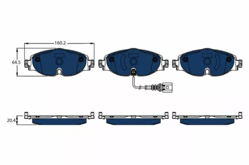 Brake Pad Set, disc brake TRW GDB1956BTE)
