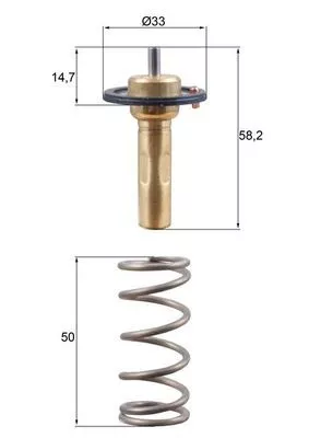 Thermostaat, koelvloeistof MAHLE TX 265 89D)