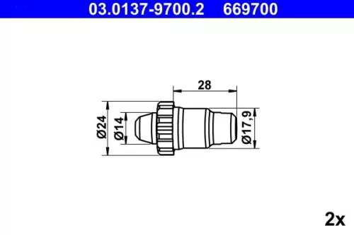 Accessoirekit, parkeerremblokken ATE 03.0137-9700.2)