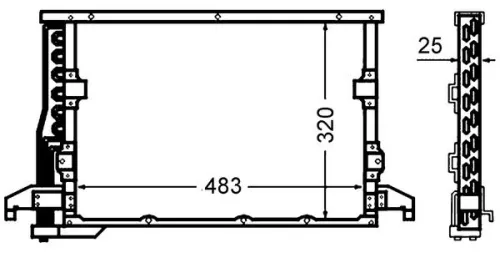 Condensor, airconditioning MAHLE AC 512 000S)