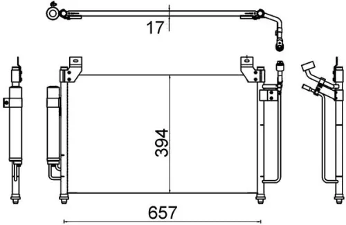 Condensor, airconditioning MAHLE AC 642 000S)