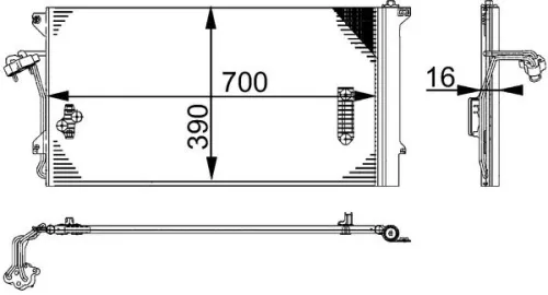 Condensor, airconditioning MAHLE AC 659 000S)
