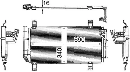 Condensor, airconditioning MAHLE AC 714 000S)