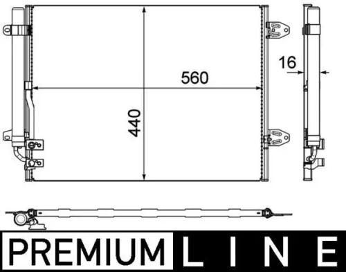 Condenser, air conditioning MAHLE AC 733 000P)