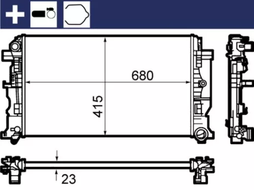 Radiator, motorkoeling MAHLE CR 1710 000S)