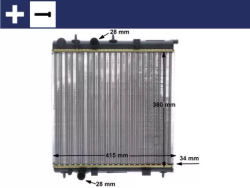 Radiator, motorkoeling MAHLE CR 2036 000S)