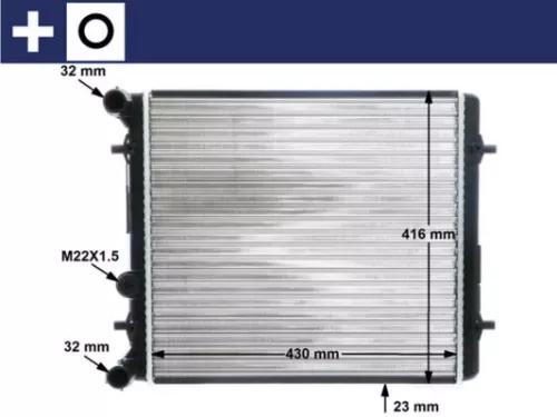 Radiator, motorkoeling MAHLE CR 367 000S)