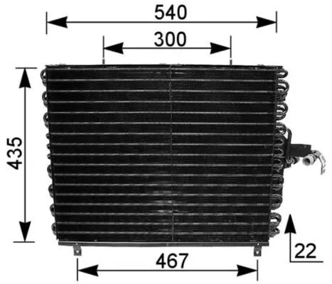 Condensor, airconditioning MAHLE AC 166 000S)