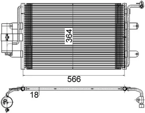 Condenser, air conditioning MAHLE AC 180 000S)