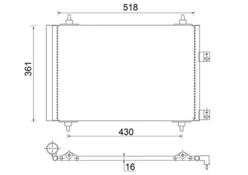 Condensor, airconditioning MAHLE AC 314 000S)