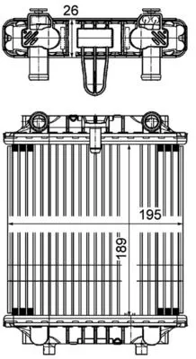 Radiator, motorkoeling MAHLE CR 1202 000P)