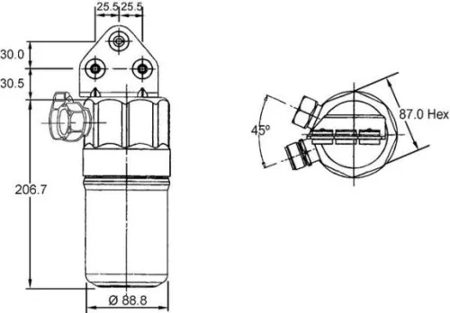 Wasdroger, airconditioning MAHLE AD 187 000S)