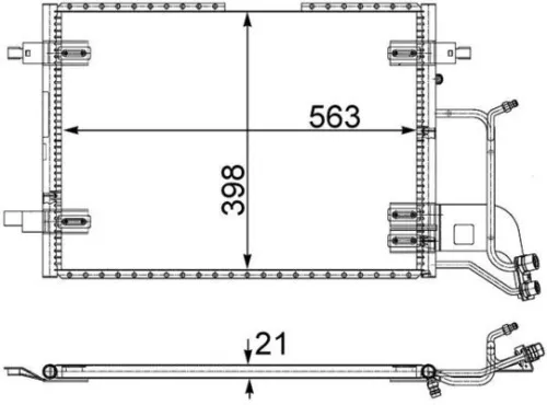 Condenser, air conditioning MAHLE AC 352 000S)