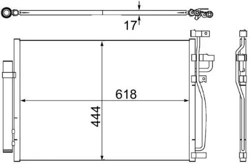 Condensor, airconditioning MAHLE AC 489 000S)