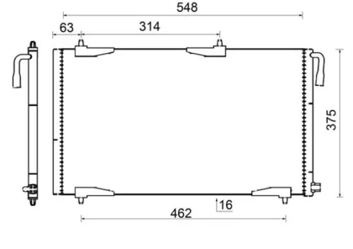 Condenser, air conditioning MAHLE AC 501 000S)