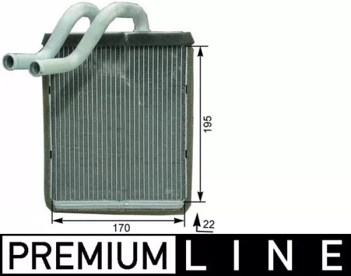 Warmtewisselaar, binnenverwarming MAHLE AH 179 000P)
