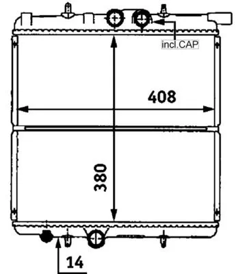 Radiator, motorkoeling MAHLE CR 527 000S)