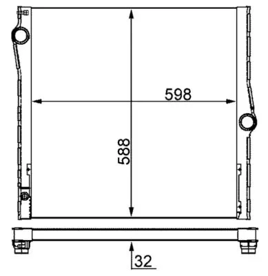 Radiator, motorkoeling MAHLE CR 1050 000S)