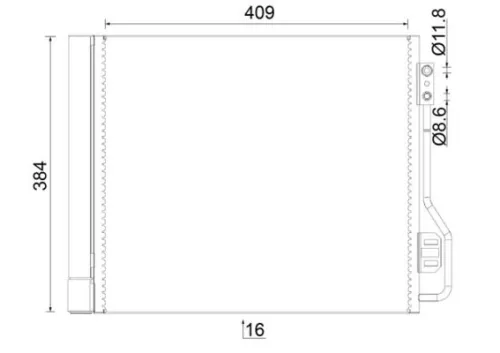 Condensor, airconditioning MAHLE AC 488 000S)