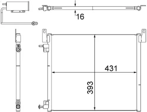 Condensor, airconditioning MAHLE AC 499 000S)