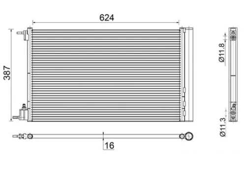 Condensor, airconditioning MAHLE AC 552 000S)
