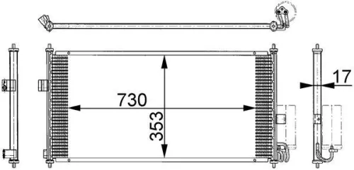 Condensor, airconditioning MAHLE AC 674 000S)