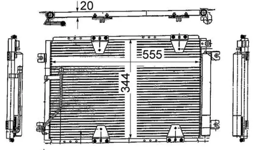 Condensor, airconditioning MAHLE AC 713 000S)