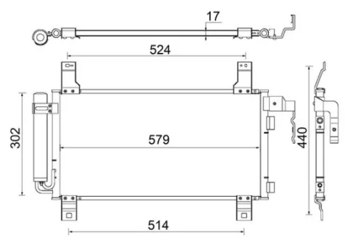 Condensor, airconditioning MAHLE AC 794 000S)