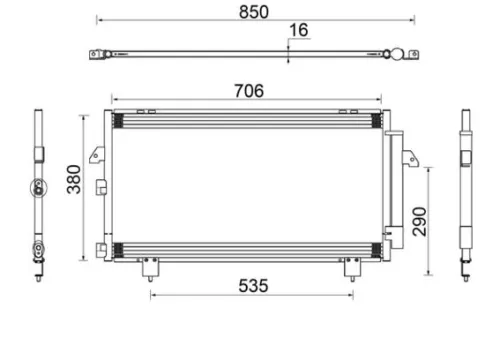 Condensor, airconditioning MAHLE AC 796 000S)