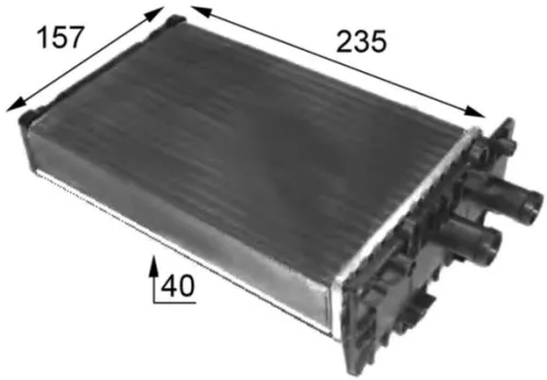 Warmtewisselaar, binnenverwarming MAHLE AH 48 000S)