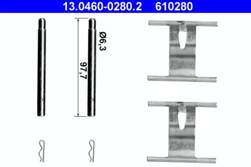 Accessoirekit, schijfremblokken ATE 13.0460-0280.2)