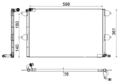 Condensor, airconditioning MAHLE AC 171 001S)