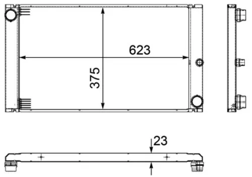 Radiator, motorkoeling MAHLE CR 1093 000P)