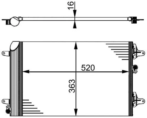 Condensor, airconditioning MAHLE AC 358 000S)