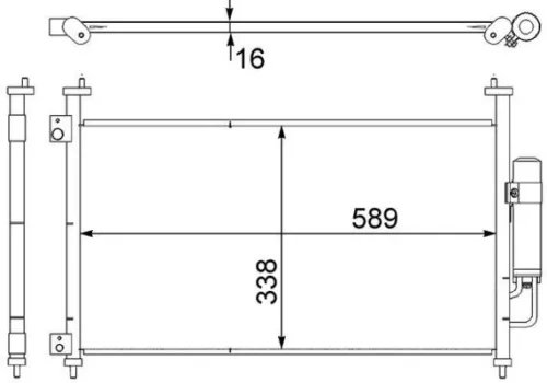 Condensor, airconditioning MAHLE AC 464 000S)