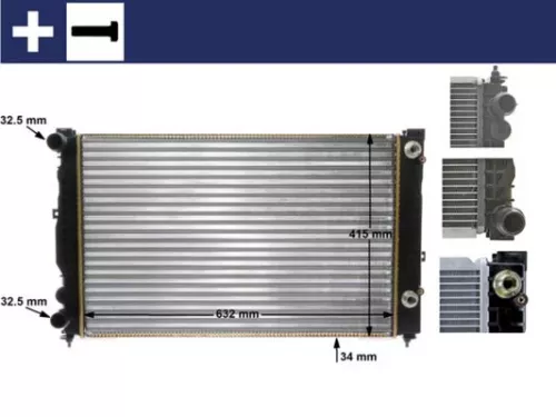 Radiator, motorkoeling MAHLE CR 132 000S)