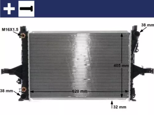 Radiator, motorkoeling MAHLE CR 1547 000S)