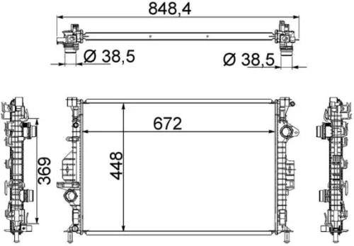 Radiator, motorkoeling MAHLE CR 1748 000S)