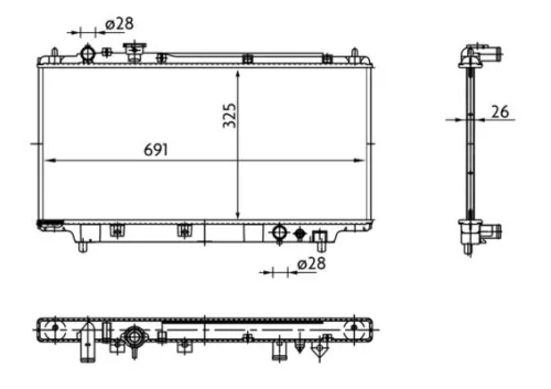 Radiator, motorkoeling MAHLE CR 183 000S)