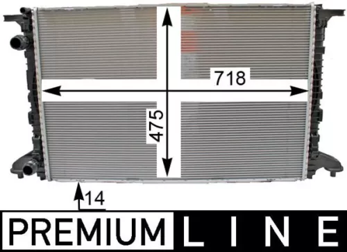 Radiator, motorkoeling MAHLE CR 2176 000P)