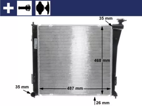 Radiator, motorkoeling MAHLE CR 848 000S)
