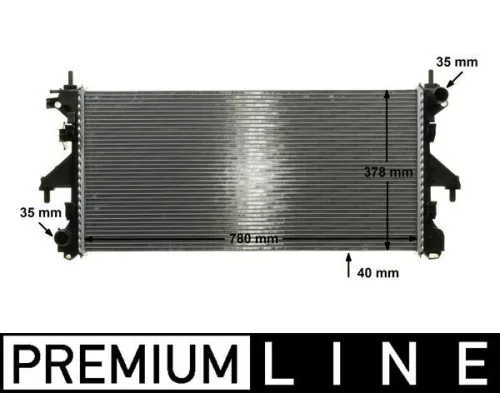 Radiator, motorkoeling MAHLE CR 887 000P)