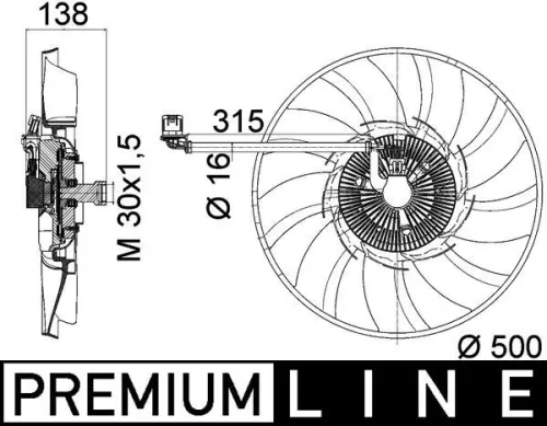 Ventilator, motorkoeling MAHLE CFF 471 000P)