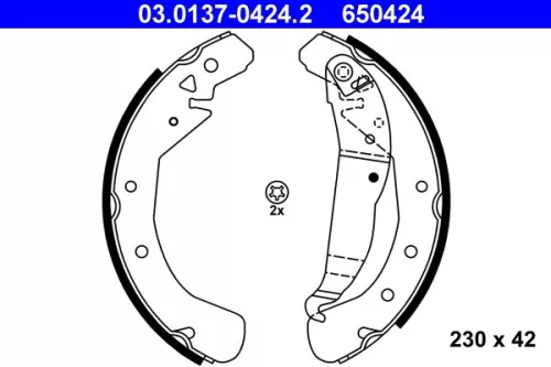 Remblokkenset ATE 03.0137-0424.2)