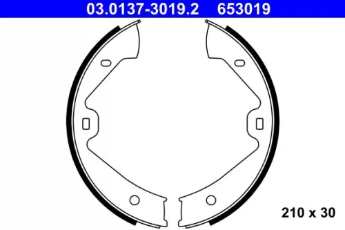 Remblokkenset, parkeerrem ATE 03.0137-3019.2)