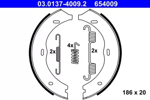 Remblokkenset, parkeerrem ATE 03.0137-4009.2)