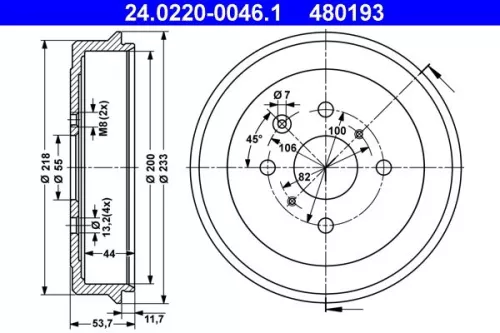 Remtrommel ATE 24.0220-0046.1)