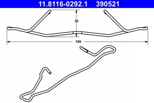 Veer, remklauw ATE 11.8116-0292.1)
